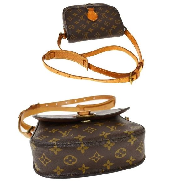 LOUIS VUITTON Saint Cloud MM Shoulder Bag Monogram Leather Brown Germany M51243 - Picture 6 of 13